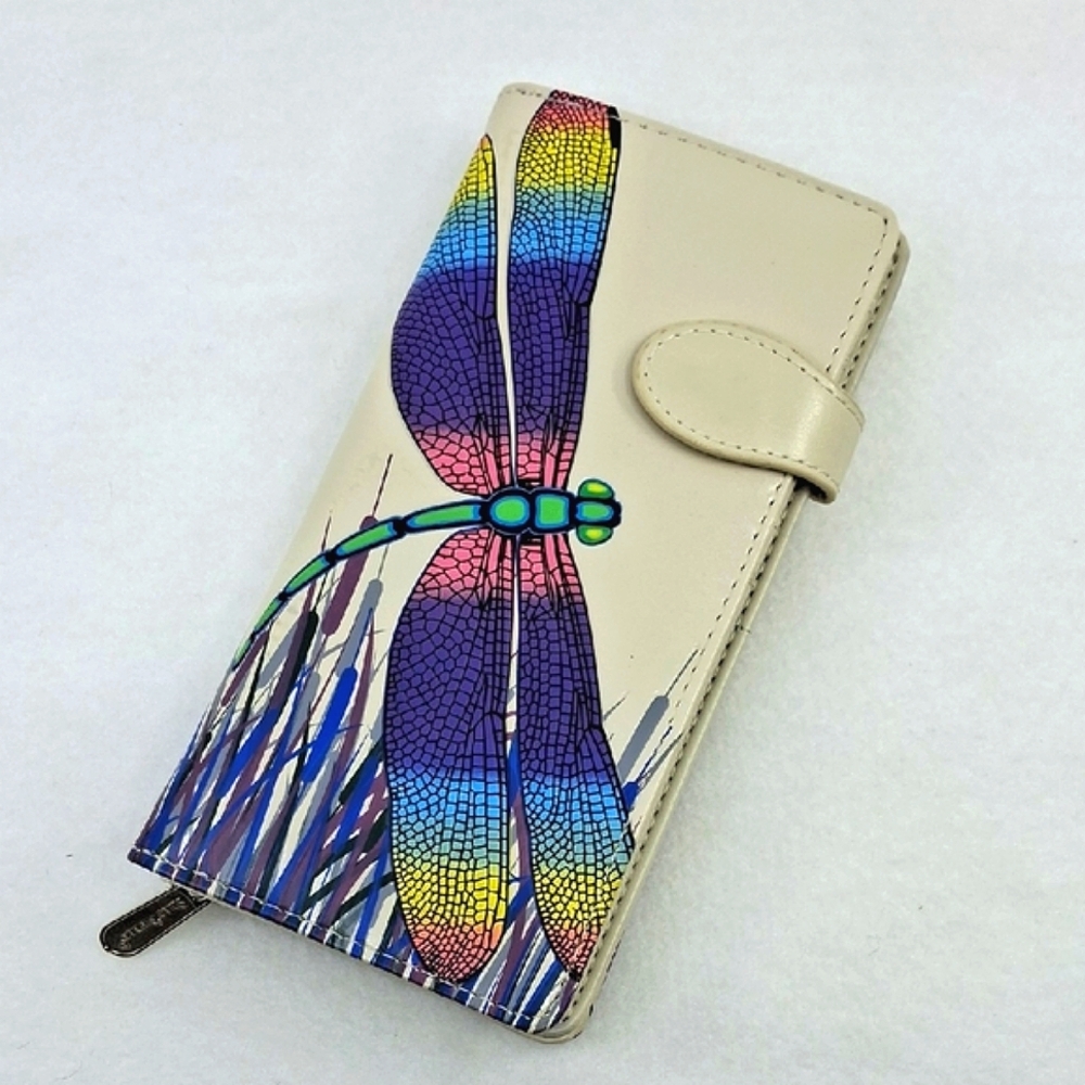 SHAG WEAR Dragonfly Print Wallet with Wrist Strap